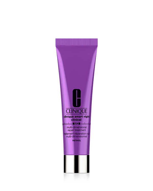Clinique Smart Night™ Clinical MD Multi-Dimensional Repair Treatment Retinol, Skin-repairing nighttime treatment that helps jumpstart the anti-aging process with the multi-dimensional power of retinol plus comforting hydration.